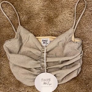 gigi glitter top champagne